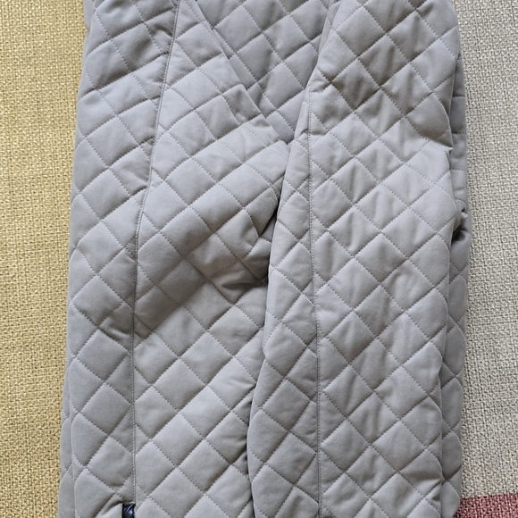 Vintage Spiegel Beige Quilted Jacket with Dark Faux Leather Trim - Picture 3 of 6
